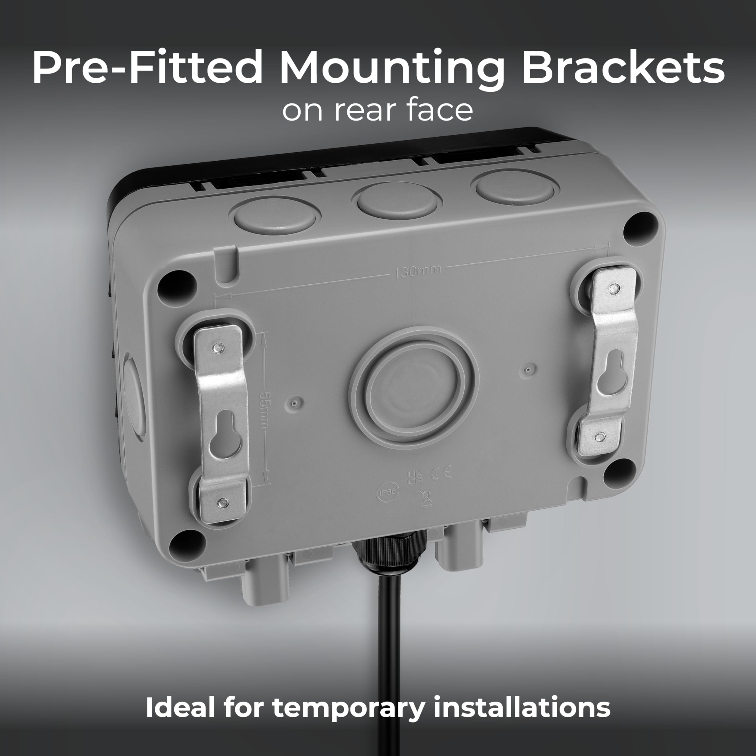 Weatherproof Outdoor Double Socket Kit with RCD - IP66 Rated - The Outdoor Furniture Market 