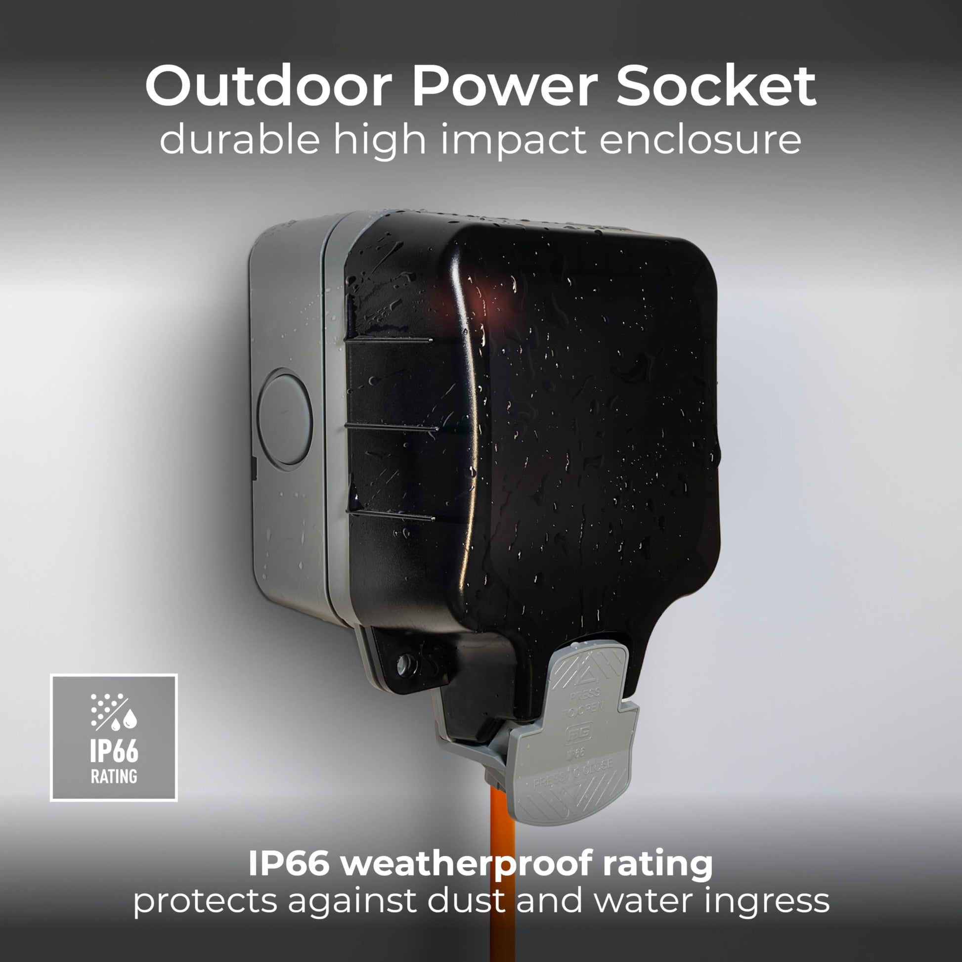 Weatherproof Outdoor Power Socket - IP66 Rated 13A - The Outdoor Furniture Market 