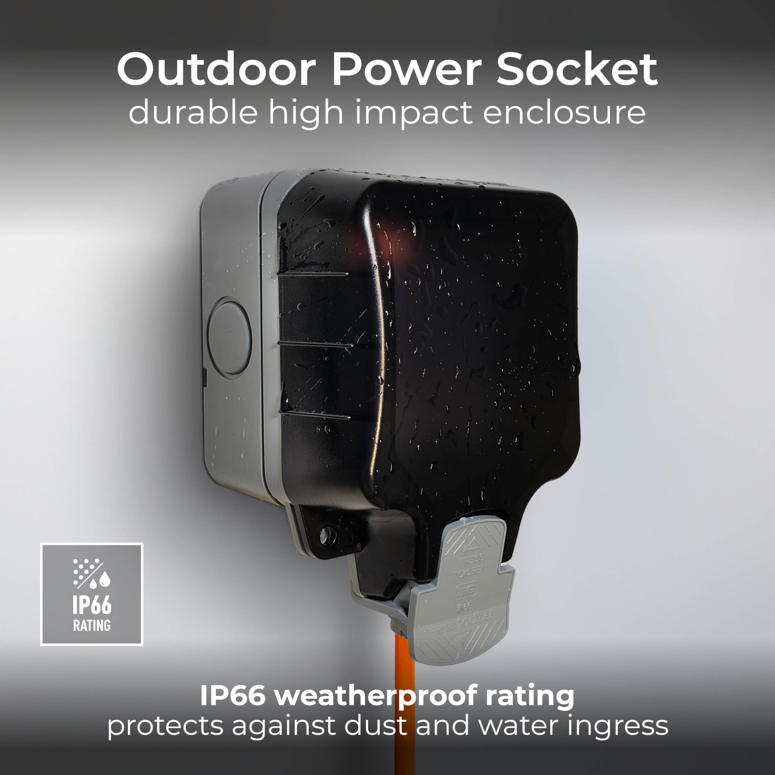 Weatherproof Outdoor Power Socket - IP66 Rated 13A - The Outdoor Furniture Market 