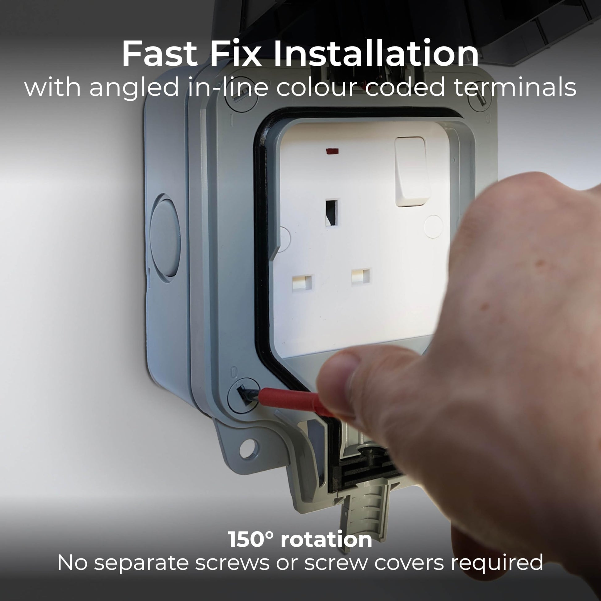 Weatherproof Outdoor Power Socket - IP66 Rated 13A - The Outdoor Furniture Market 