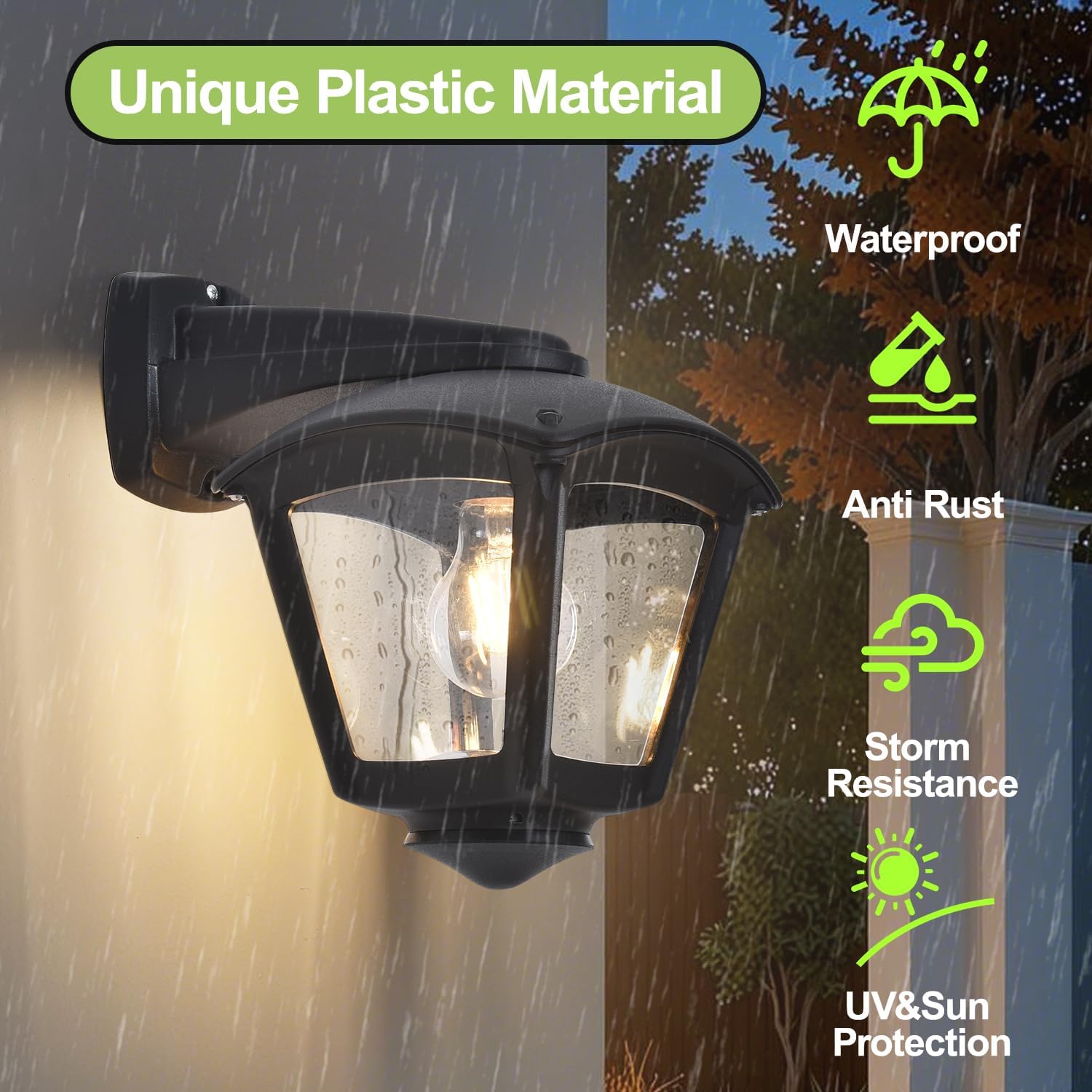 Modern Outdoor Wall Lantern - Waterproof E27 Sconce Light - The Outdoor Furniture Market 