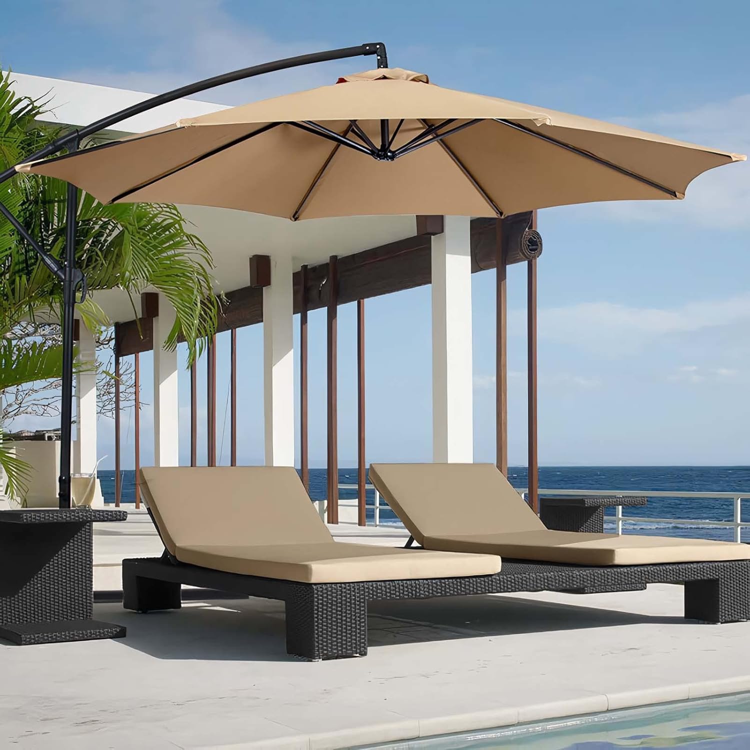 3m Replacement Outdoor Umbrella Canopy | 8-Rib | UPF 30+ Waterproof | Multiple Colours
