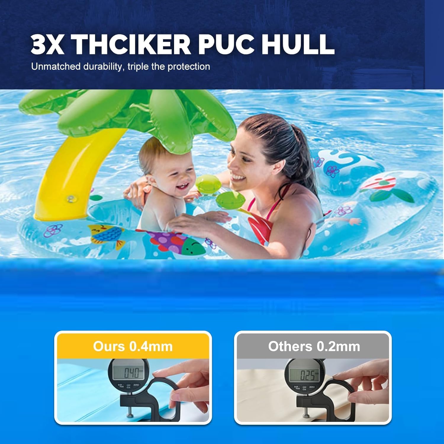 Large Inflatable Pool 390cm - Family Swimming Pool with Battery Pump - The Outdoor Furniture Market 