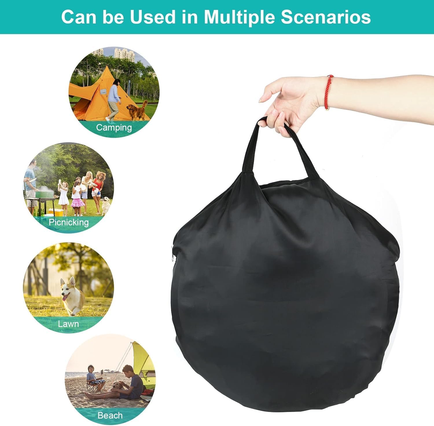 6-in-1 Outdoor Cat/Dog House with Tunnel - Large Modular Pet Playpen