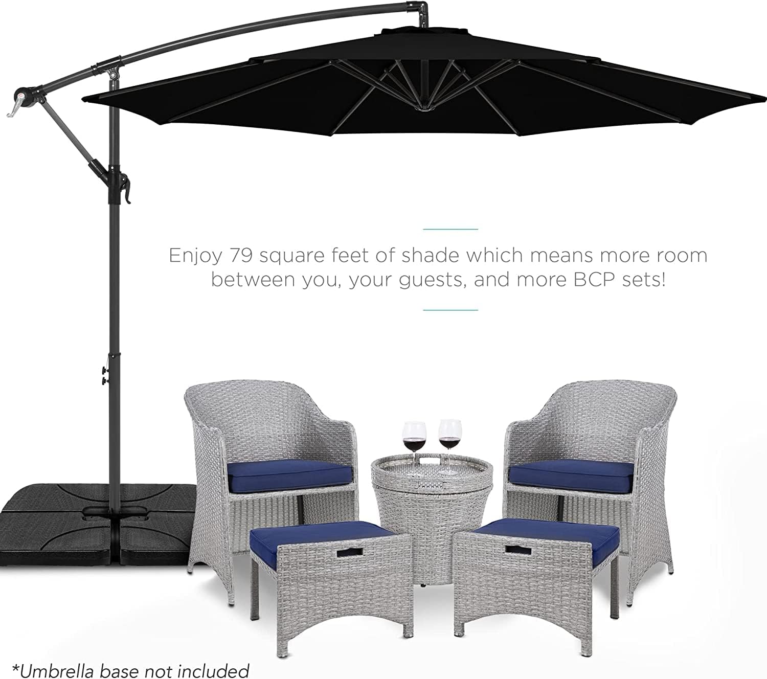 3m Replacement Outdoor Umbrella Canopy | 8-Rib | UPF 30+ Waterproof | Multiple Colours