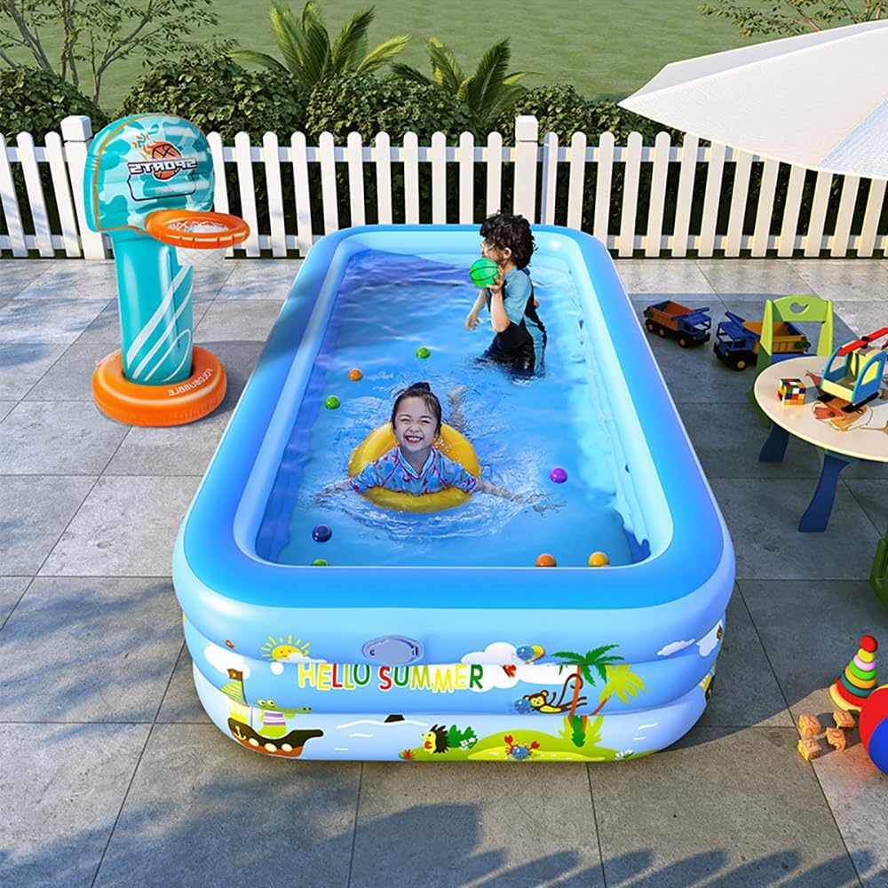 Autoysur Small Inflatable Pool 180cm - Compact Kids Pool 3-Layer - The Outdoor Furniture Market 