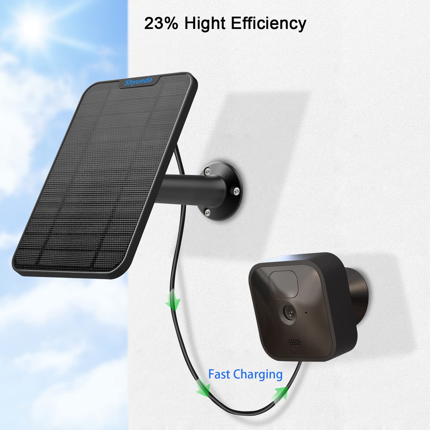 Solar Panel Charger for Blink Camera - 4W Weatherproof with 4m Cable (3-Pack) - The Outdoor Furniture Market 
