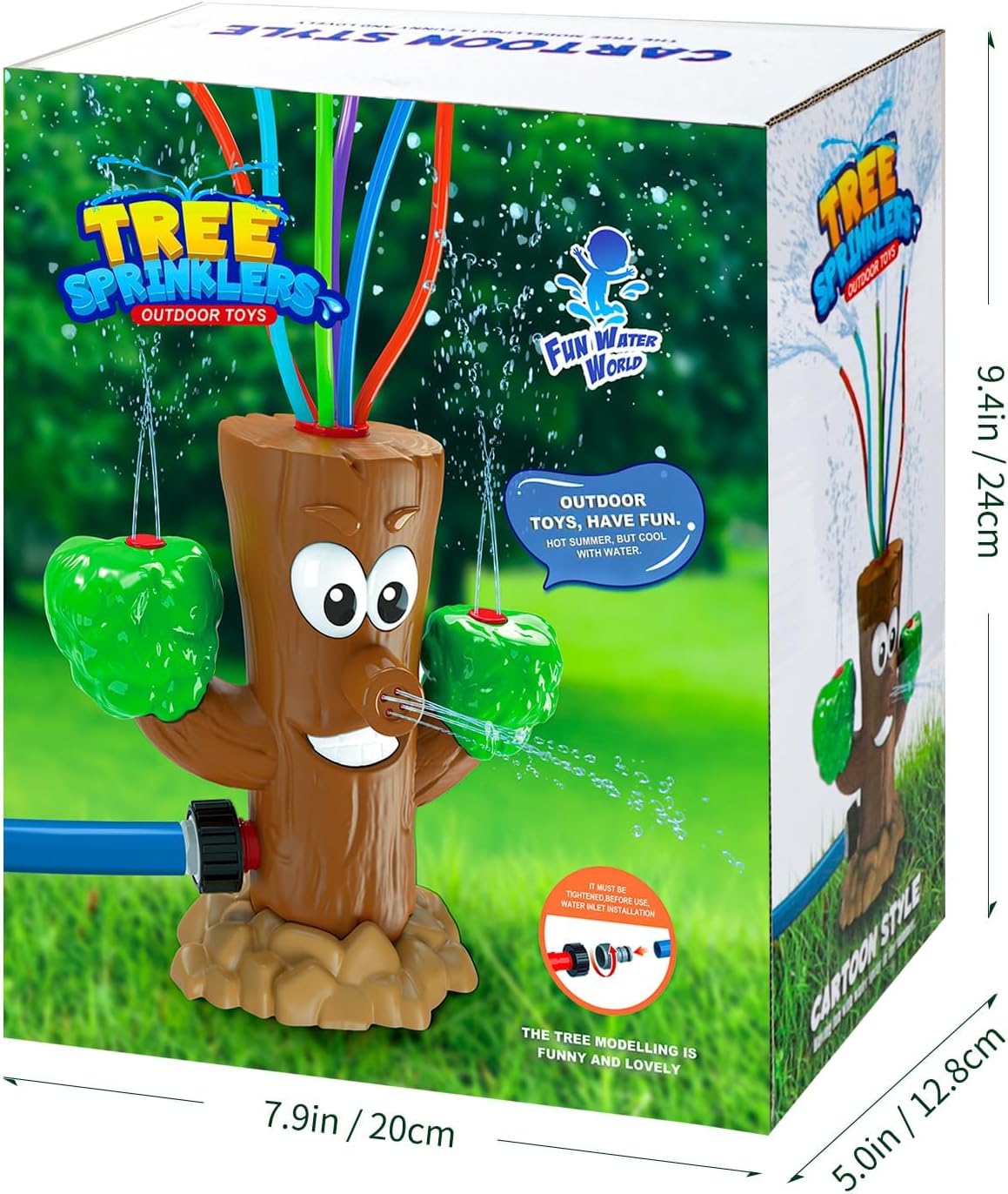 KASTWAVE Water Sprinkler for Kids, Summer Outside Toys Backyard Games with 6 Wiggle Tubes, Summer Sprinkler Toy for Lawn Backyard Outside Water Game for 3 4 5 6 7 8 Year Old Boys Girls Gift