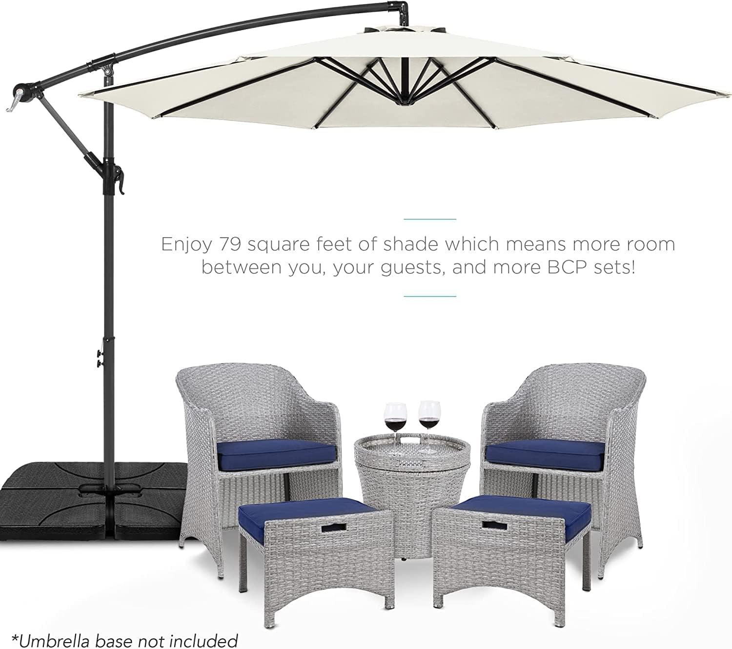 3m Replacement Outdoor Umbrella Canopy | 8-Rib | UPF 30+ Waterproof | Multiple Colours