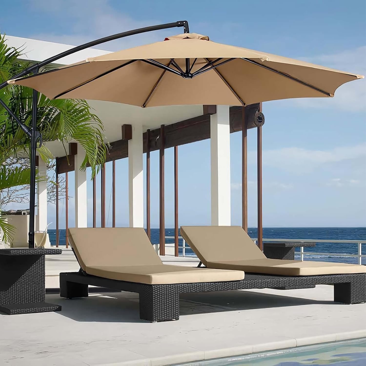 3m Replacement Outdoor Umbrella Canopy | 8-Rib | UPF 30+ Waterproof | Multiple Colours