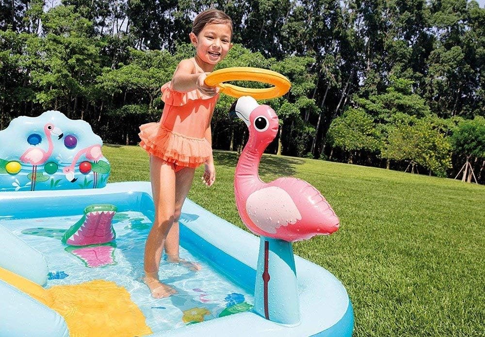 Jungle Adventures Water Play Center - Inflatable Pool with Slide & Games - The Outdoor Furniture Market 