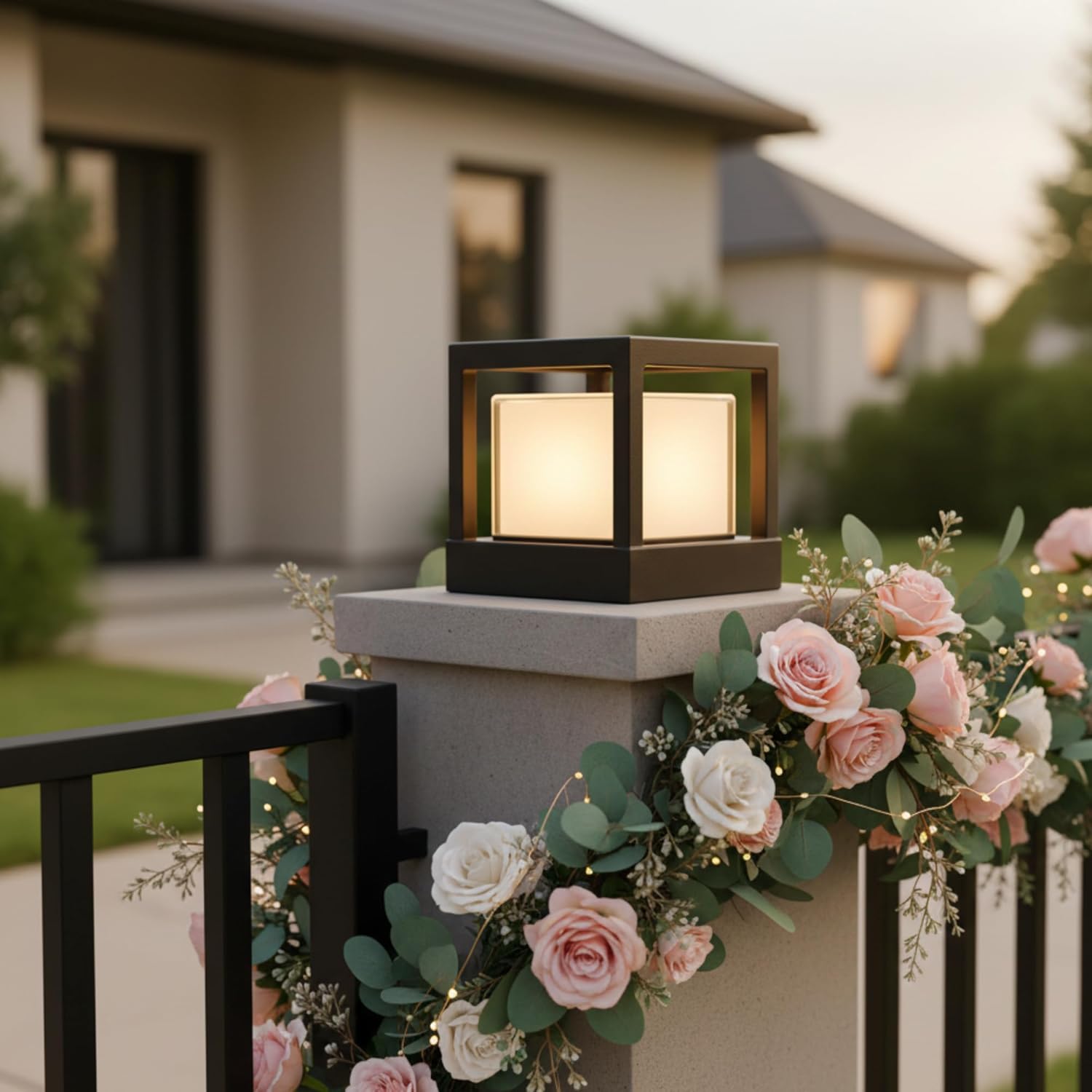 LED Gate Light Outdoor – Functional 4000K | Built-in LED Chip, IP65 Waterproof Pillar Lamp | Modern Villa Gate & Wall Light for Garden, Driveway & Compound | Premium Aluminum | 3-Year Warranty EURON