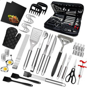 46pcs BBQ Grill Accessories Kit, Heavy Duty Stainless Steel Grill Tools Set with Long Handle, All-in-One Grilling Utensils Set for Outdoor Cooking for Men, Dad & Grillers