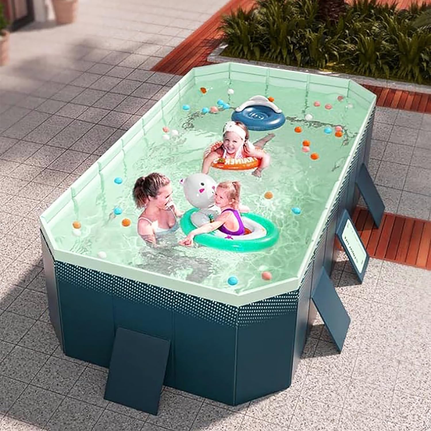 Premium Inflatable Pool 300cm - Quality Family Pool with Pump - The Outdoor Furniture Market 