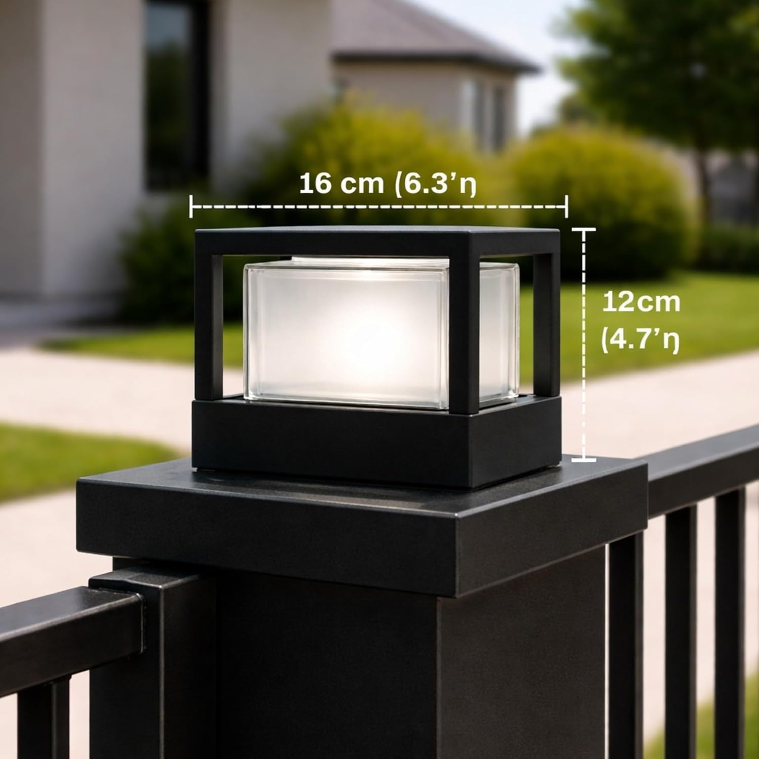 LED Gate Light Outdoor – Functional 4000K | Built-in LED Chip, IP65 Waterproof Pillar Lamp | Modern Villa Gate & Wall Light for Garden, Driveway & Compound | Premium Aluminum | 3-Year Warranty EURON