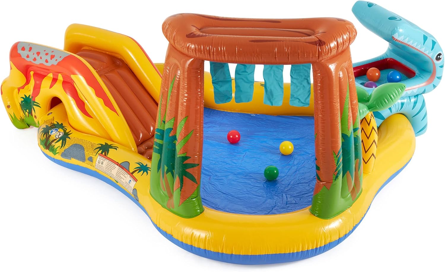 Dinosaur Play Center - Inflatable Water Play Pool with Slide & Sprayer - The Outdoor Furniture Market 