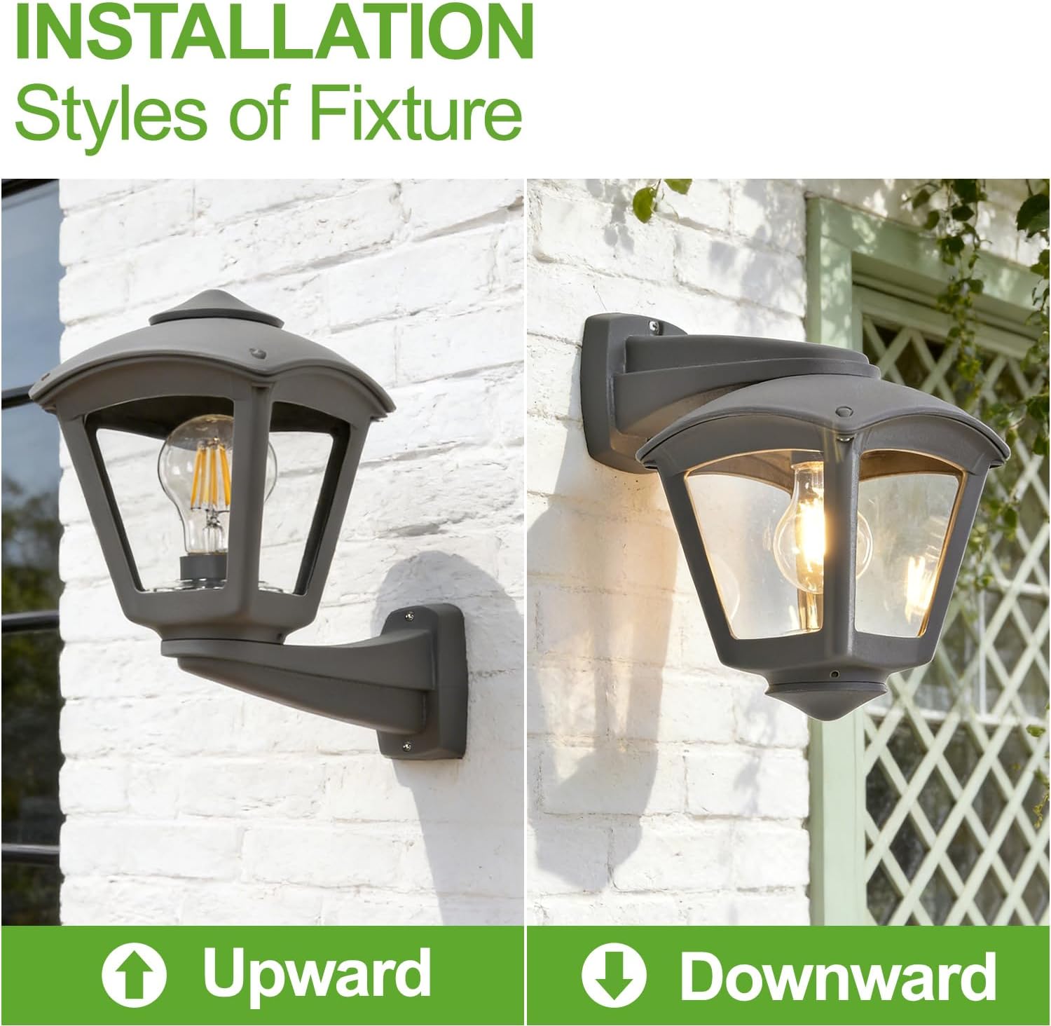 Modern Outdoor Wall Lantern - Waterproof E27 Sconce Light - The Outdoor Furniture Market 