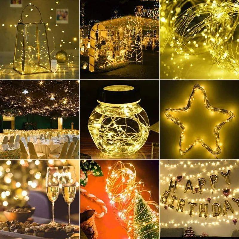 33FT LED Fairy String Lights - Battery Operated with Remote & Timer - The Outdoor Furniture Market 