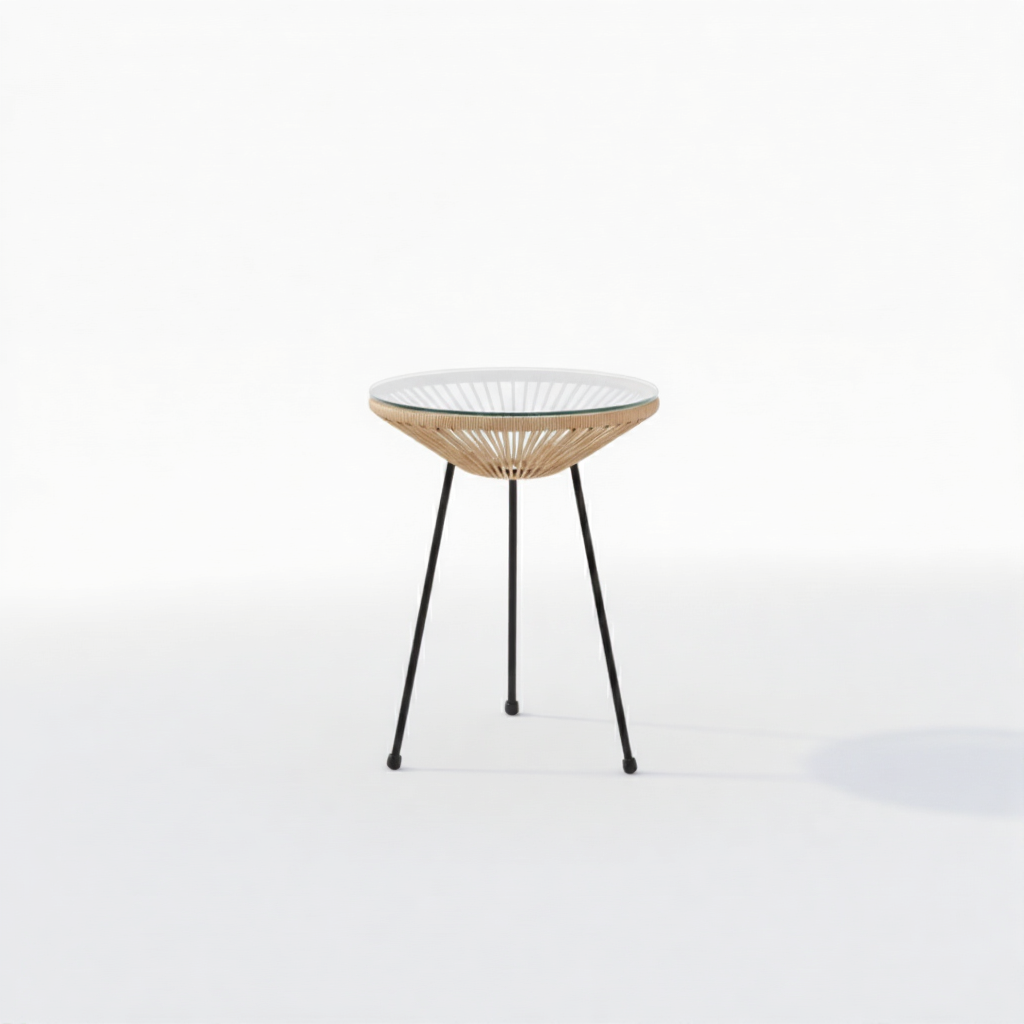 Boho Outdoor Patio Set – 3-Piece Lounge Collection with Glass Table | Casa Fiora