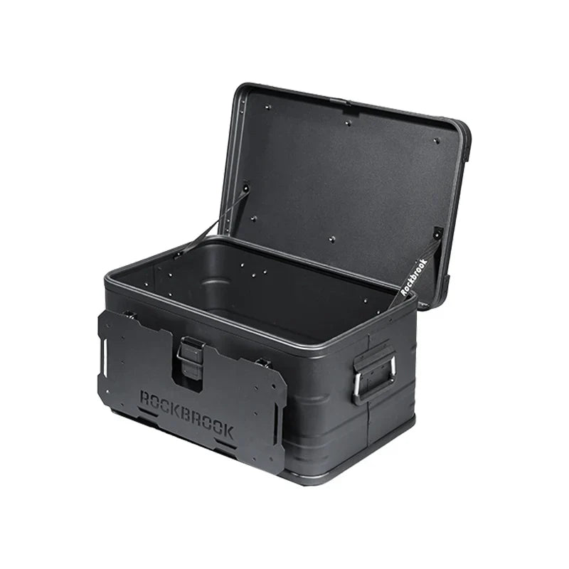 Portable Foldable Camping Table Multi Storage Box 50L with Stand Black