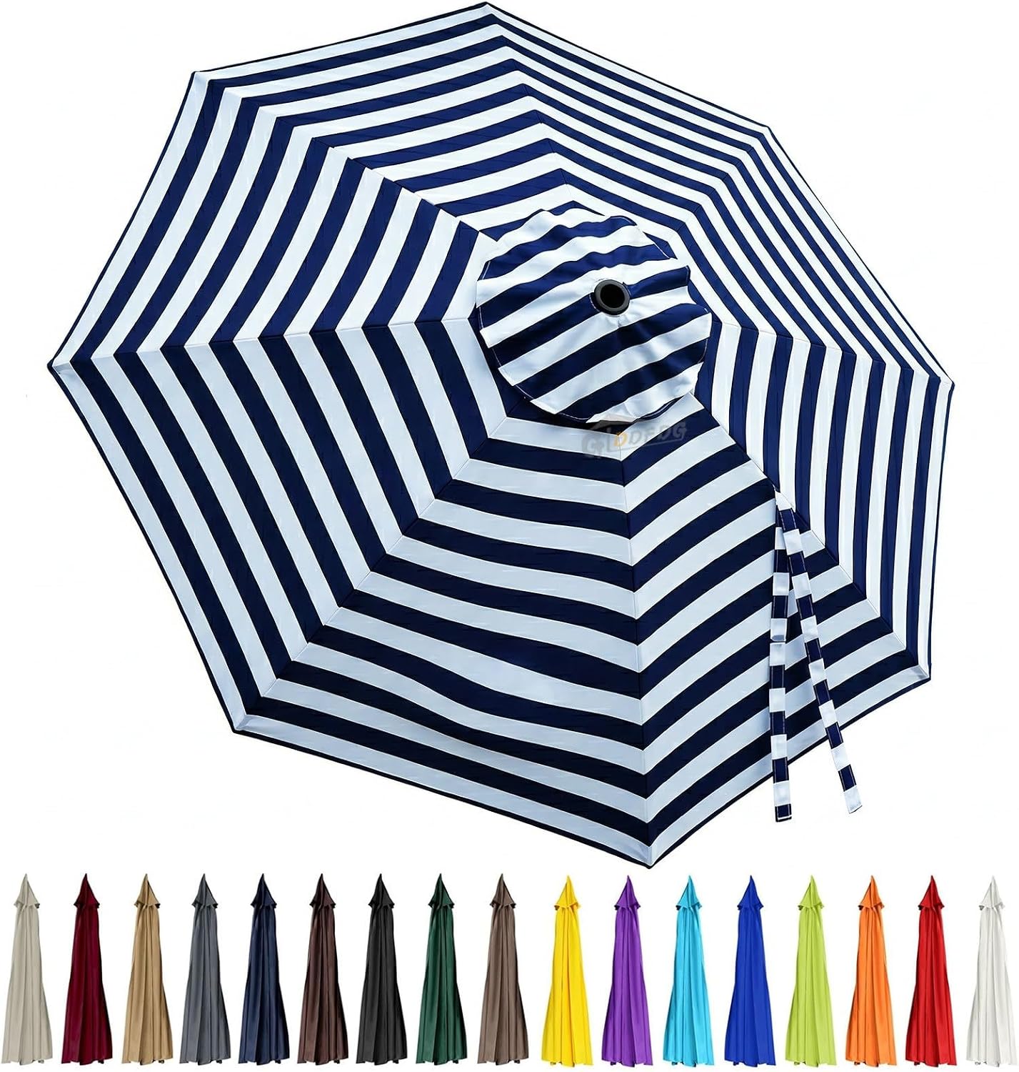 3m Replacement Outdoor Umbrella Canopy | 8-Rib | UPF 30+ Waterproof | Multiple Colours