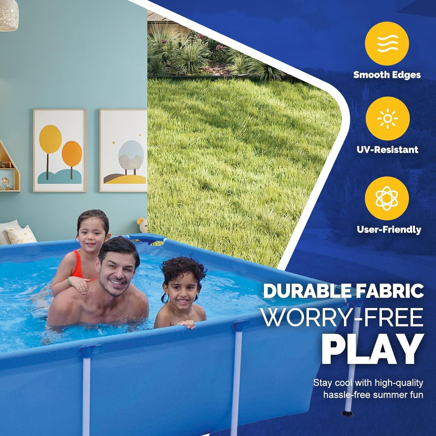 Autoysur Extra Large Inflatable Pool 390cm - Premium Family Pool with Pump & Slide - The Outdoor Furniture Market 