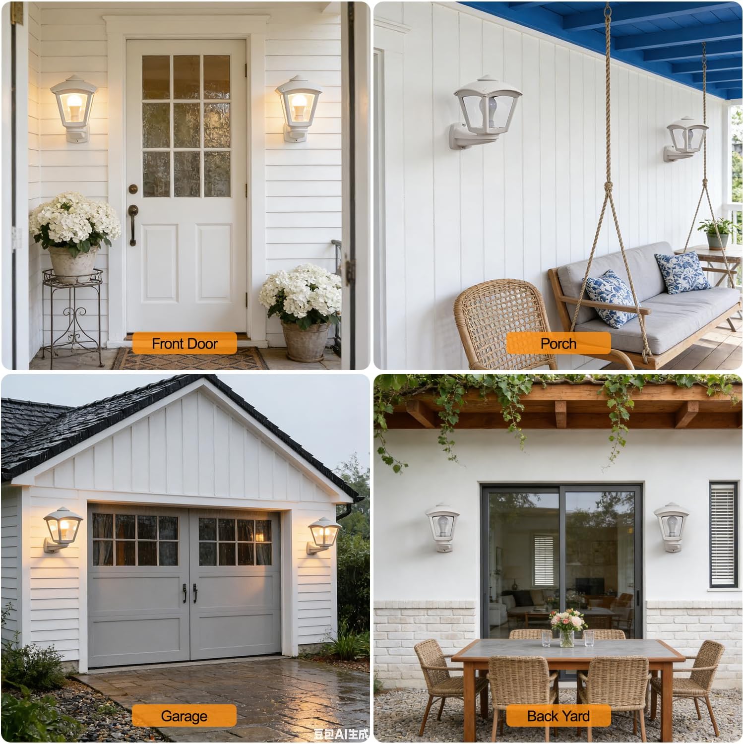 Modern Outdoor Wall Lantern - Waterproof E27 Sconce Light - The Outdoor Furniture Market 