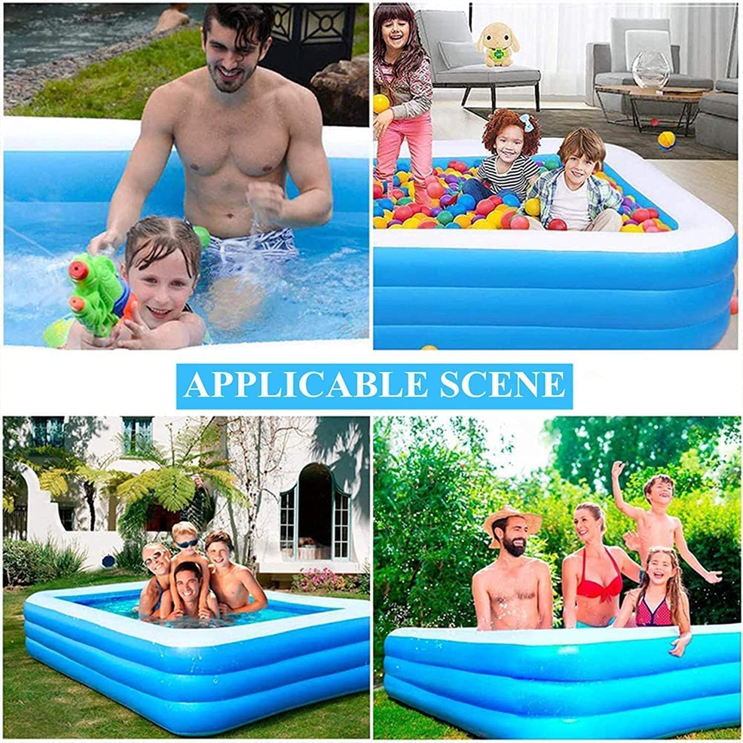 Autoysur Value Inflatable Pool 305cm - Large Family Pool Budget Option - The Outdoor Furniture Market 