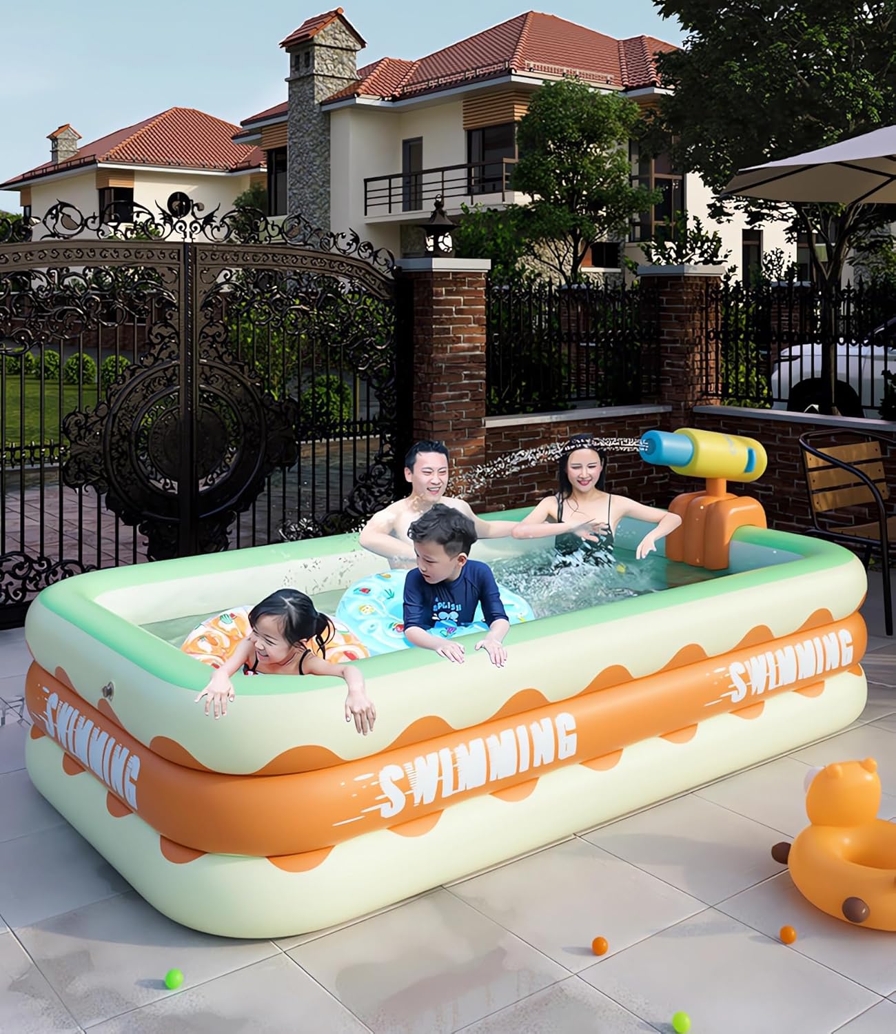 Inflatable Pool 210cm - Simple Family Pool - The Outdoor Furniture Market 