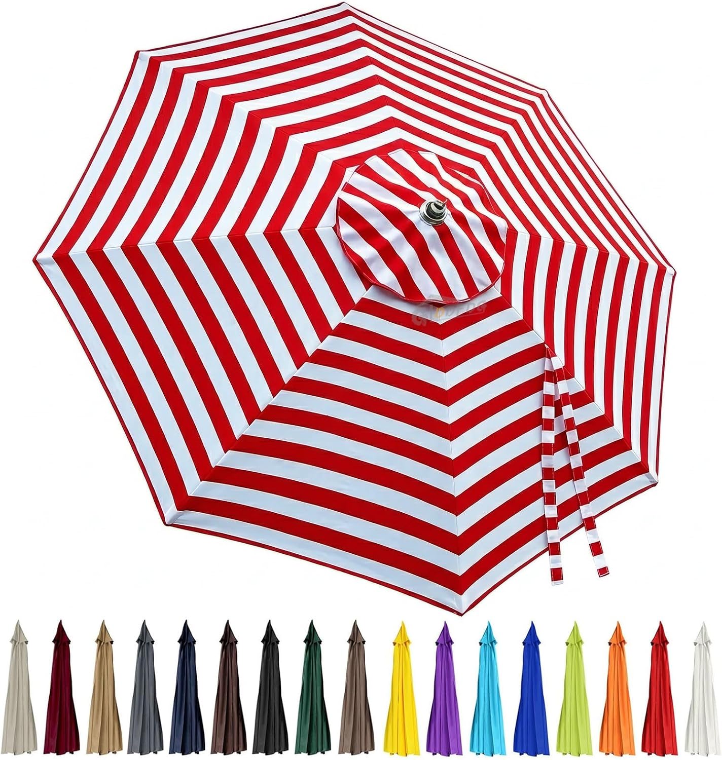 3m Replacement Outdoor Umbrella Canopy | 8-Rib | UPF 30+ Waterproof | Multiple Colours