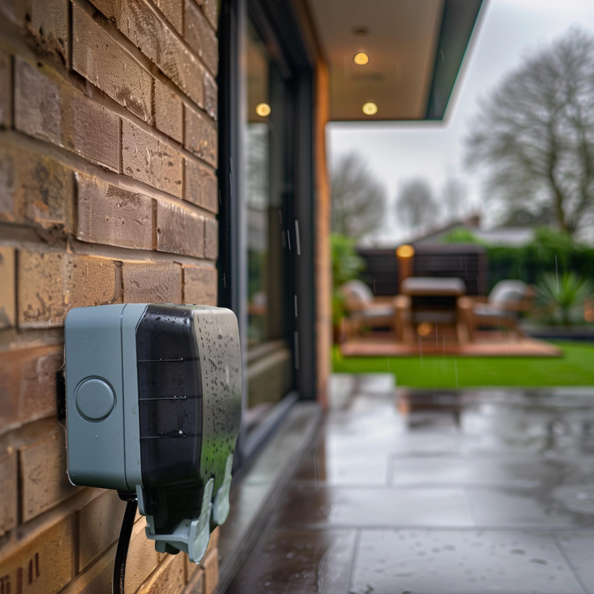 Weatherproof Outdoor Double Socket Kit with RCD - IP66 Rated - The Outdoor Furniture Market 