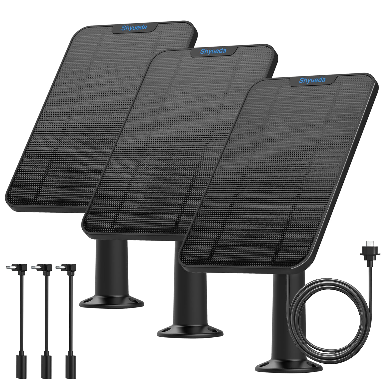 Solar Panel Charger for Blink Camera - 4W Weatherproof with 4m Cable (3-Pack) - The Outdoor Furniture Market 
