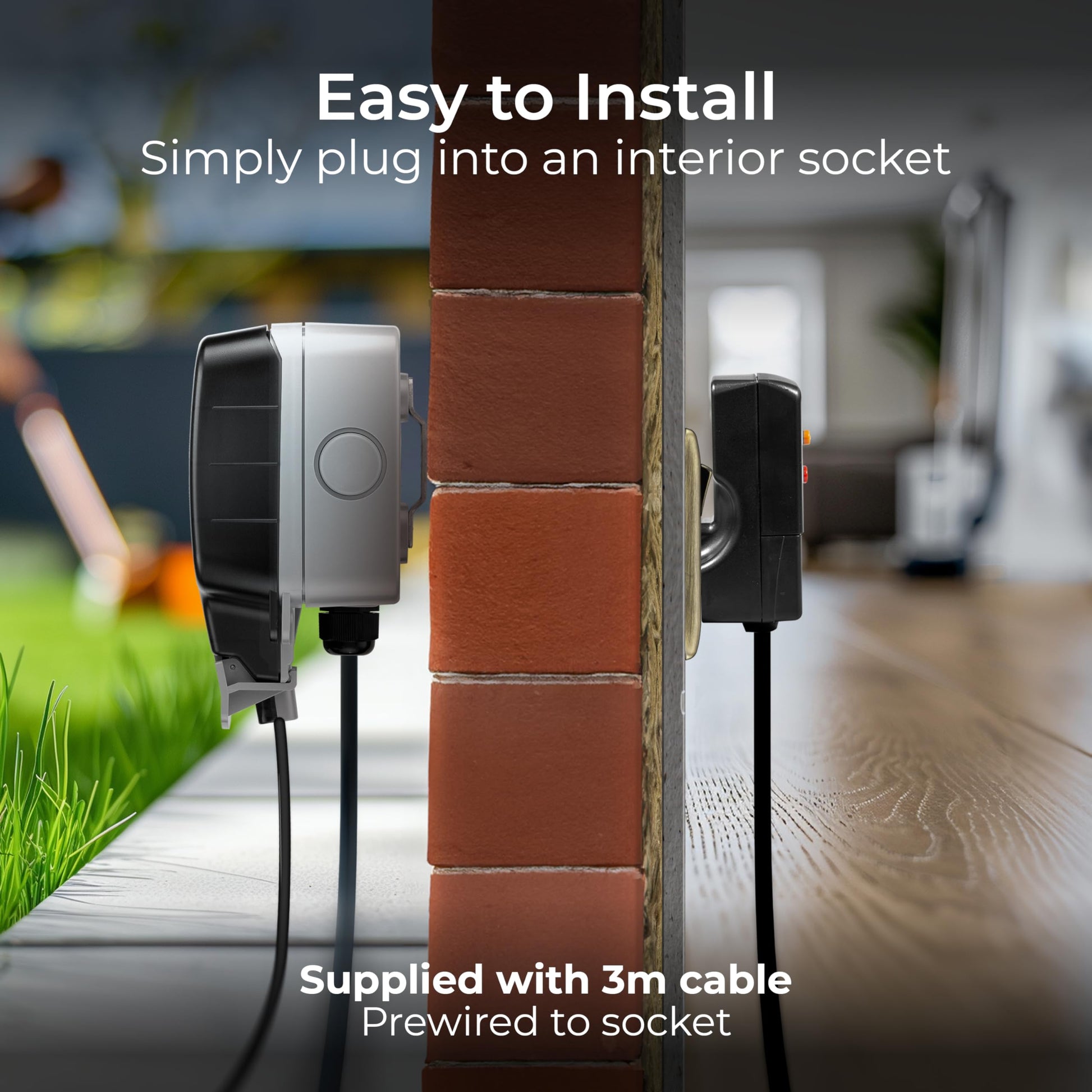 Weatherproof Outdoor Double Socket Kit with RCD - IP66 Rated - The Outdoor Furniture Market 