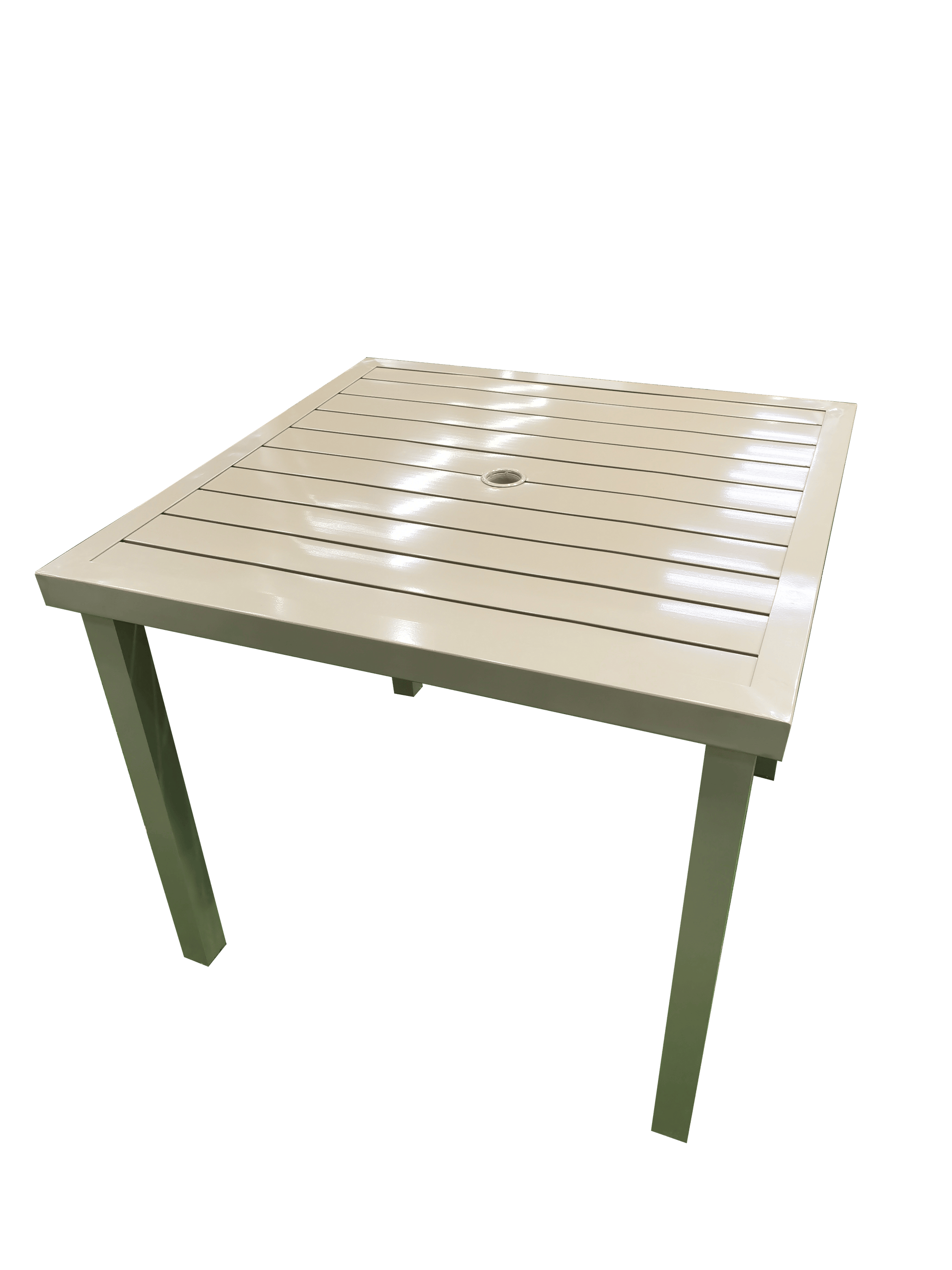 Aluminum beige rope dining set with beige cushions by Casa Fiora, featuring stylish outdoor seating and table arrangement.