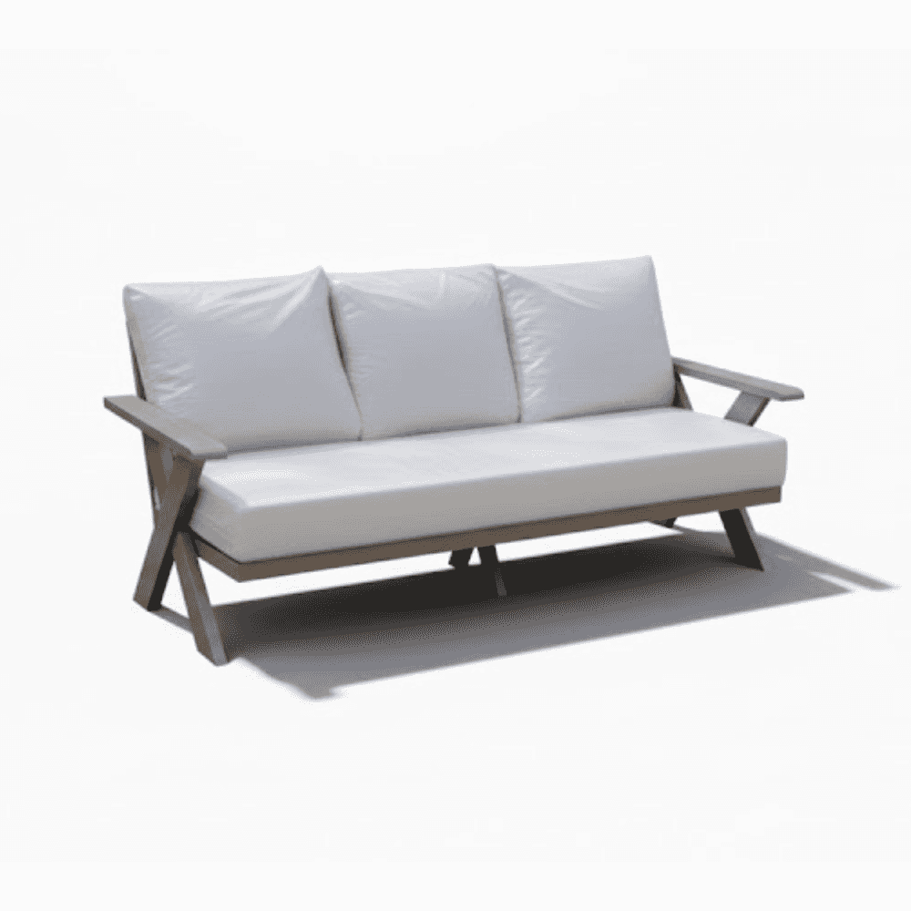 9-seater outdoor aluminum sofa set with plush cushions, ideal for patio or garden relaxation.