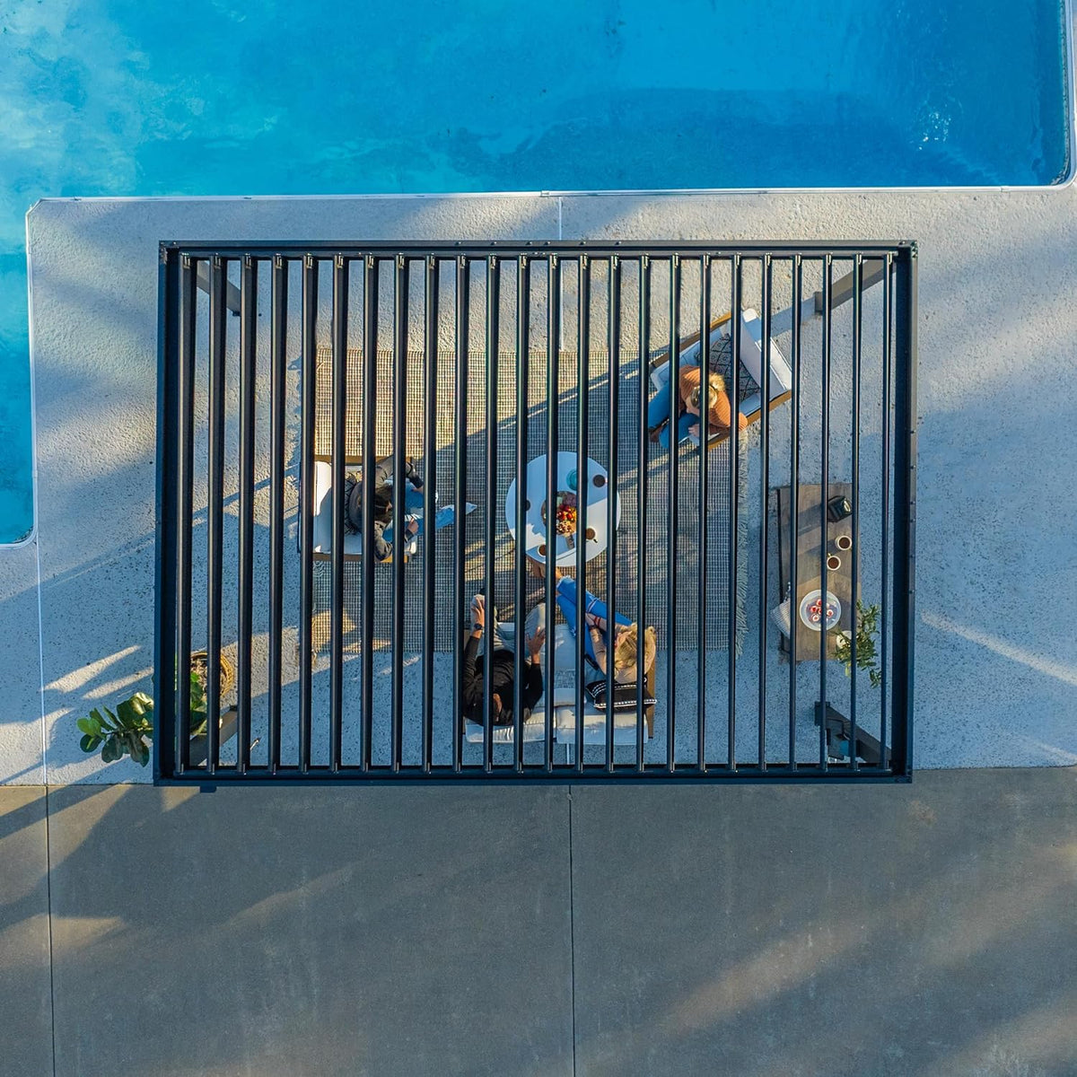 Aluminium Louvered Pergola | Adjustable Roof | With Curtains | 3x3m, 3x4m & 3x6m