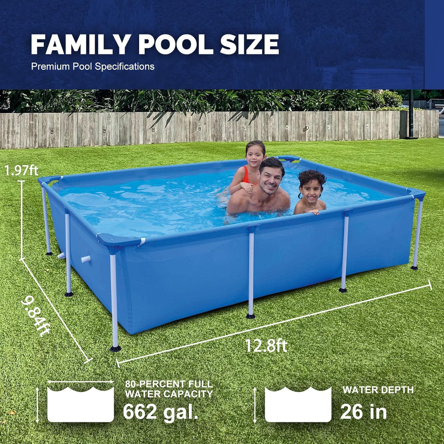 Autoysur Extra Large Inflatable Pool 390cm - Premium Family Pool with Pump & Slide - The Outdoor Furniture Market 