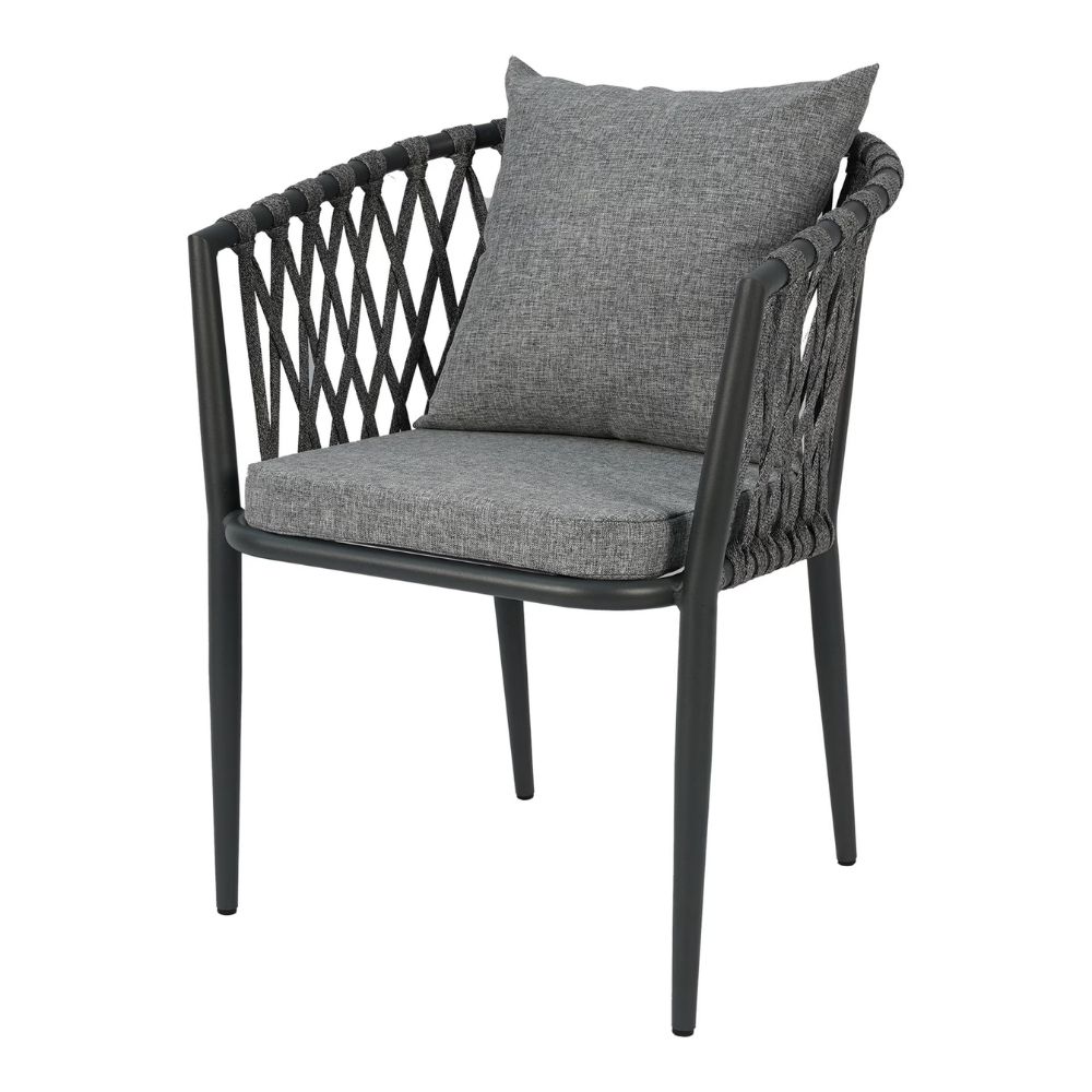 Aluminium & Rope Chair With Cushion Gary