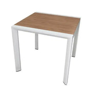 Aluminum frame WPC square outdoor dining table from The Outdoor Furniture Market with a sleek, modern design for outdoor dining.