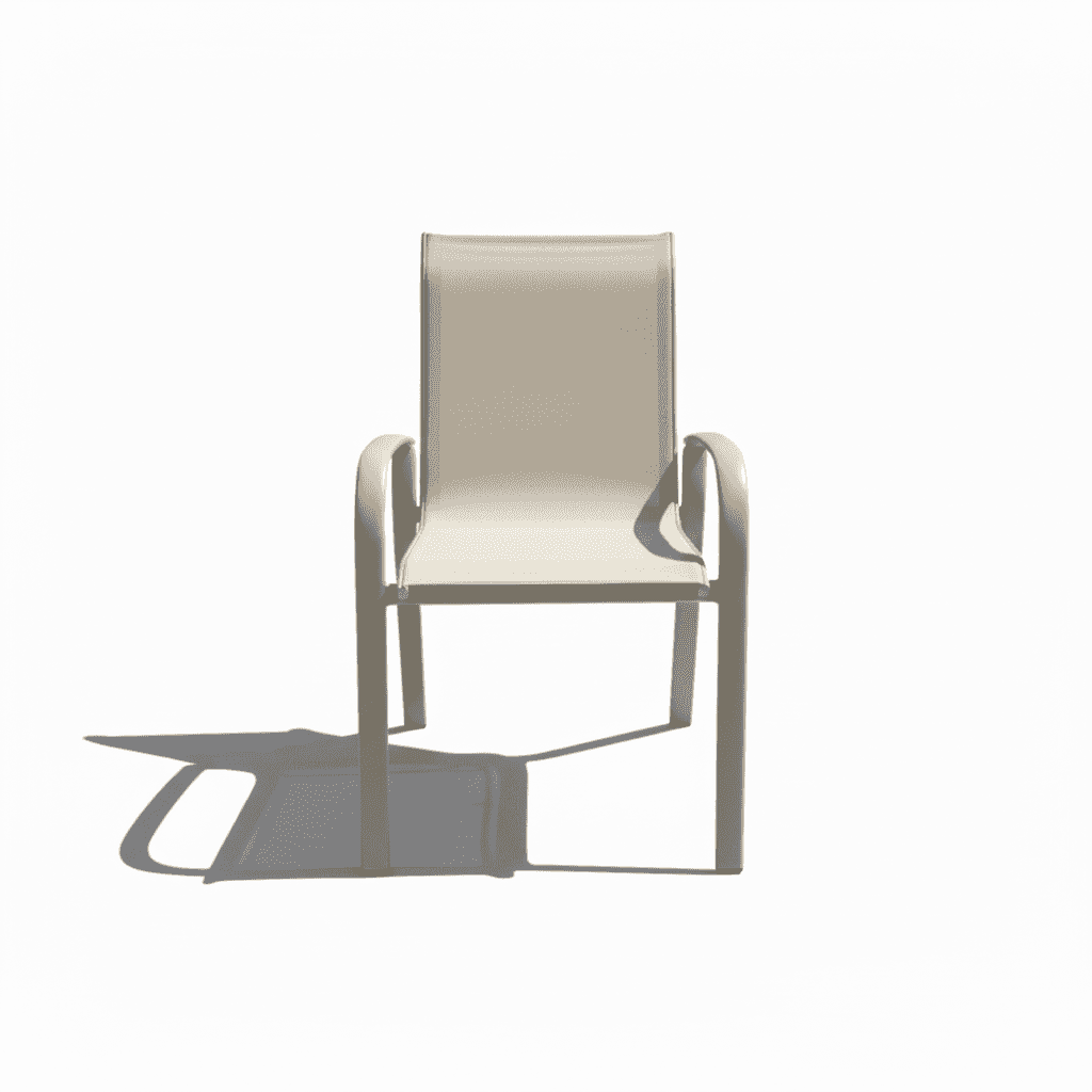 Aluminum outdoor bistro chair from The Outdoor Furniture Market, waterproof and weather-resistant for patio or garden use.