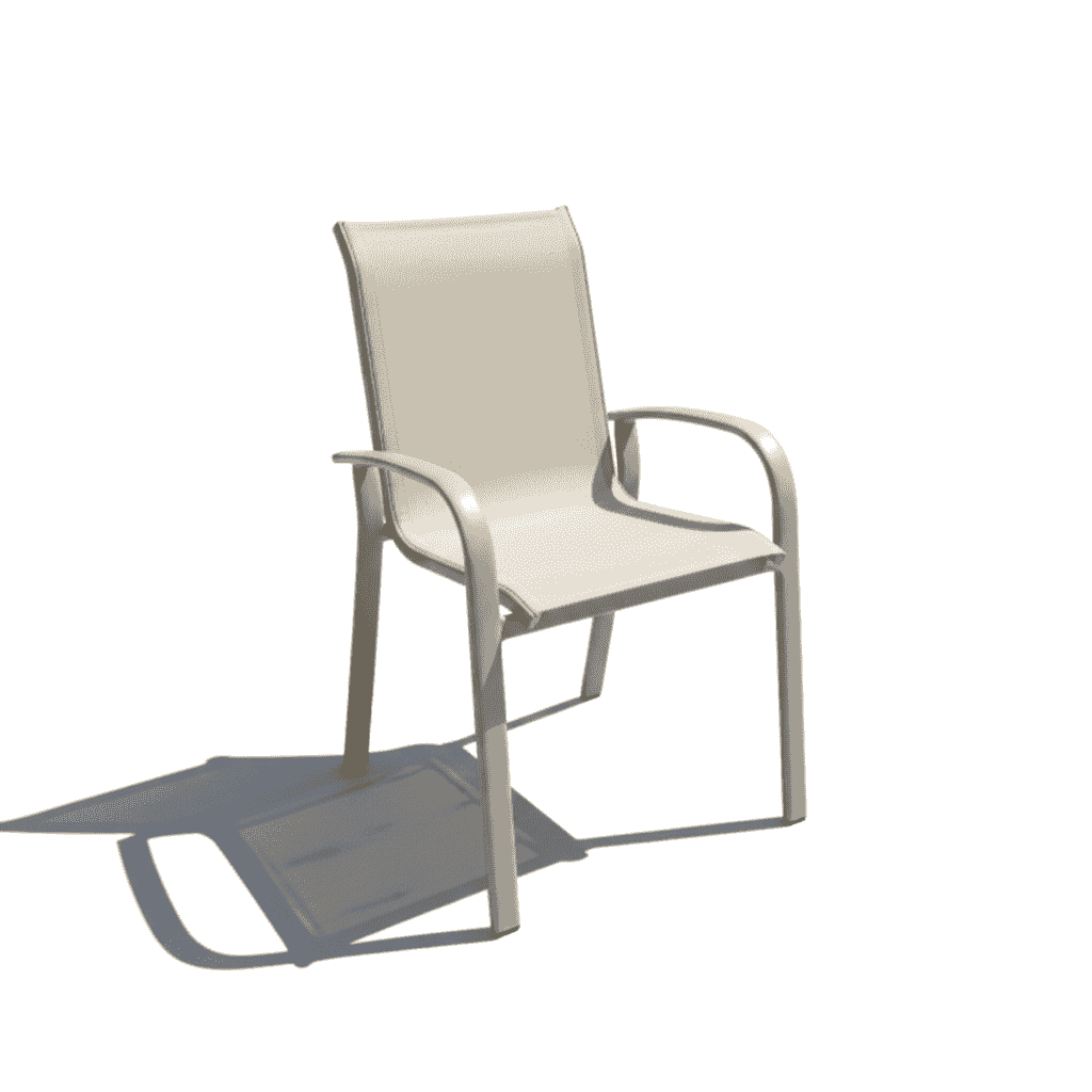 Aluminum outdoor bistro chair from The Outdoor Furniture Market, waterproof and weather-resistant for patio or garden use.