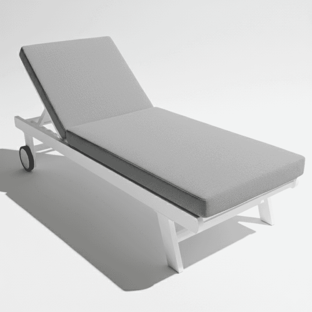 Aluminum waterproof sunbed with adjustable backrest from The Outdoor Furniture Market, modern outdoor lounger in black.