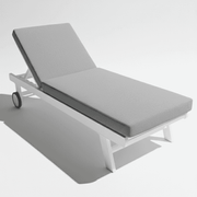 Aluminum waterproof sunbed with adjustable backrest from The Outdoor Furniture Market, modern outdoor lounger in black.