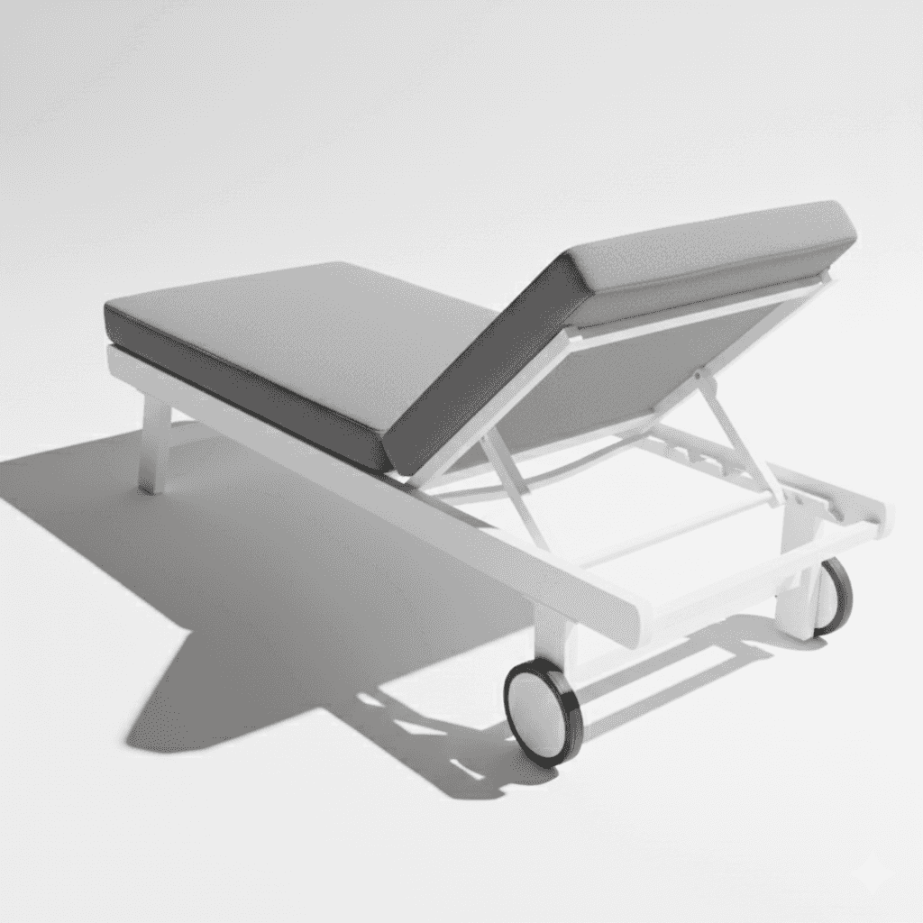 Aluminum waterproof sunbed with adjustable backrest, modern outdoor lounger from The Outdoor Furniture Market, ideal for relaxing outdoors.