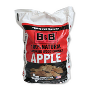 B&B Apple Smoking Wood Chunks | 4kg / 549 cu in | 100% Natural Kiln Dried