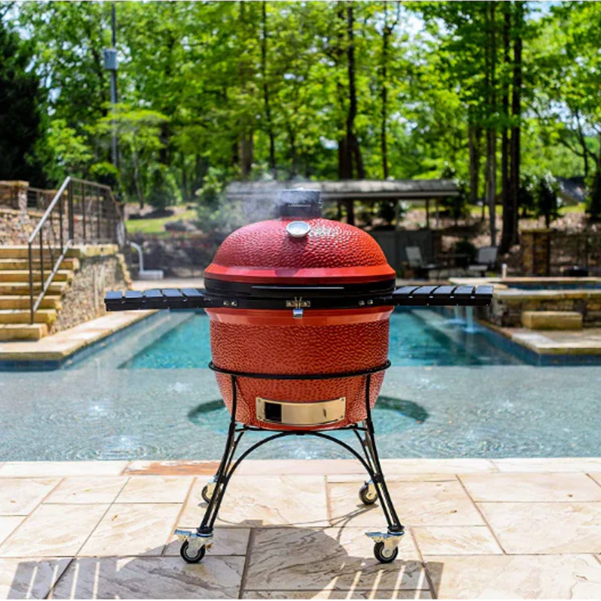 Kamado Joe Big Joe II Charcoal Grill | 24-Inch | With Cart & Side Shelves