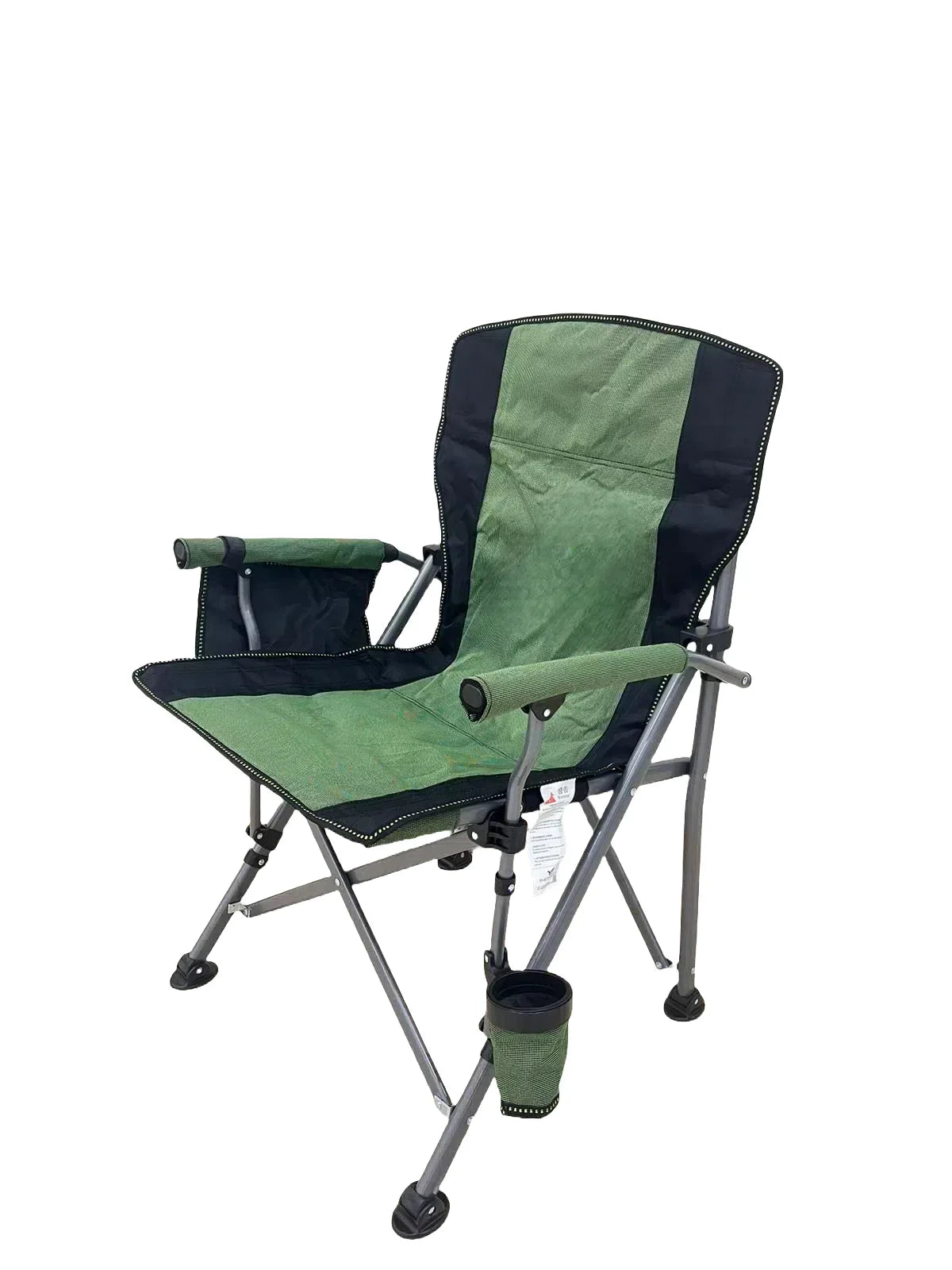 Portable Camping Folding Chair with Cup Holder and Carry Bag