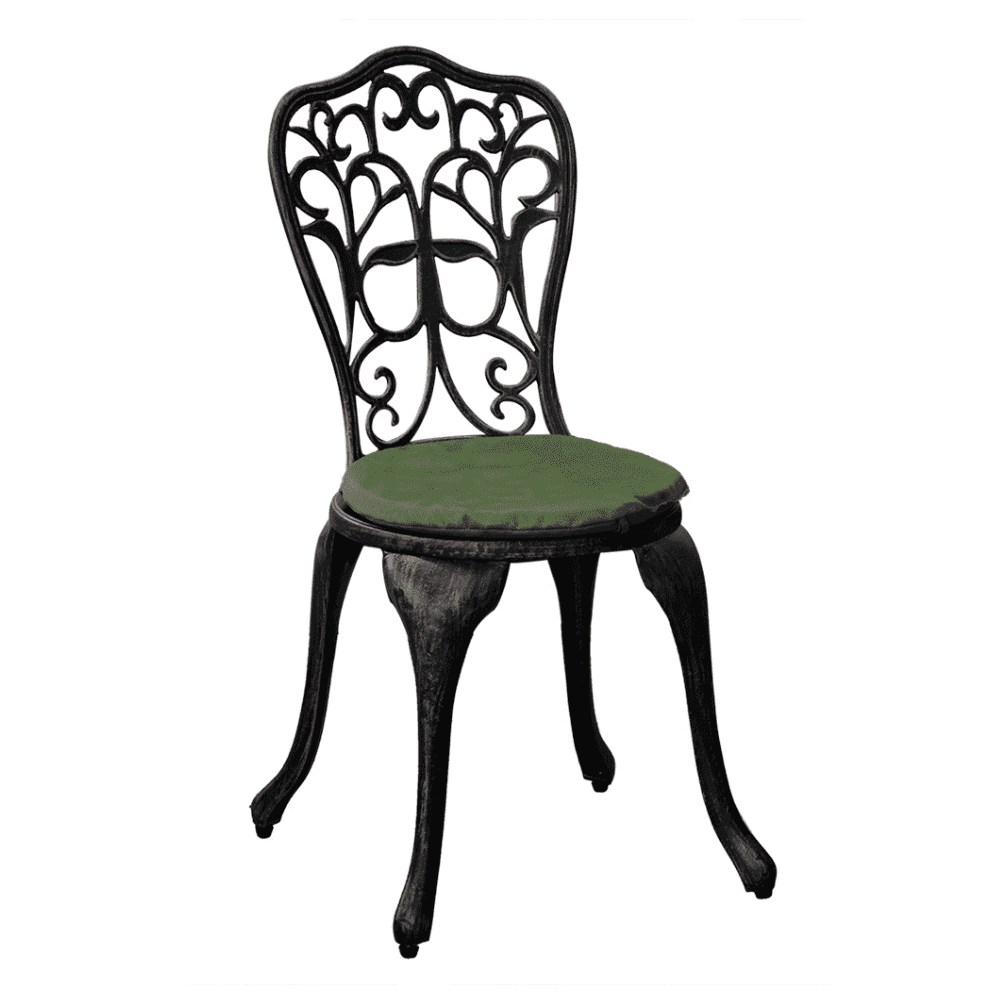 Cast aluminum brown balcony set by , featuring elegant design and sturdy construction for outdoor use.