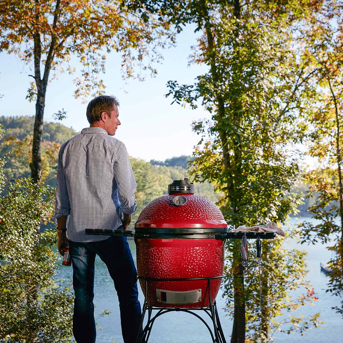 Kamado Joe Classic Joe I Charcoal Grill | 18-Inch | With Cart & Side Shelves
