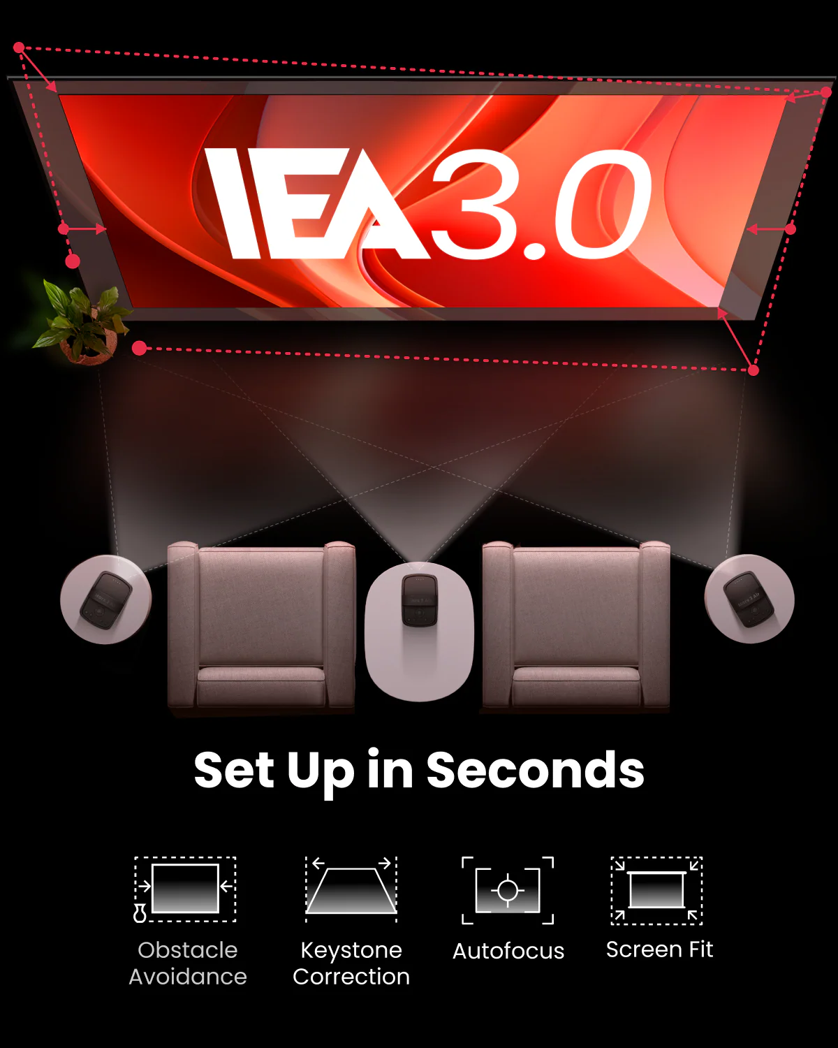 Mars 3 Air Portable Google TV Projector — Outdoor 1080p Smart Cinema - The Outdoor Furniture Market 